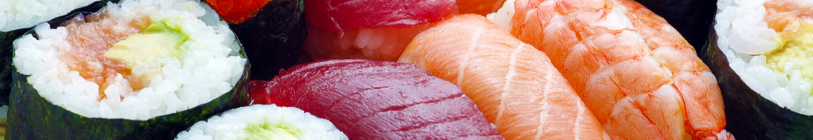 Eating Asian Fusion Japanese Sushi at Sushi Bar Blue Fin restaurant in Encinitas, CA.